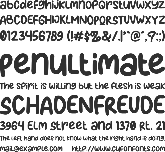 Lucky Blues font preview