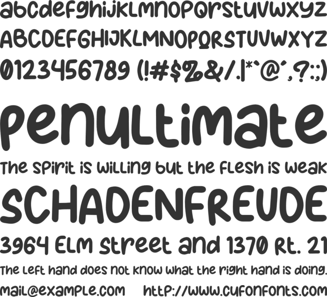 Lucky Blues font preview