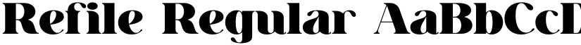 Refile Regular font
