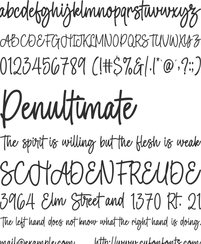 Harlysta font preview