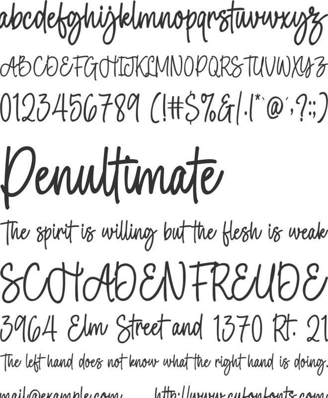 Harlysta font preview