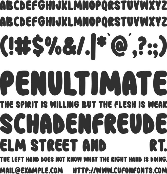 Stickup font preview