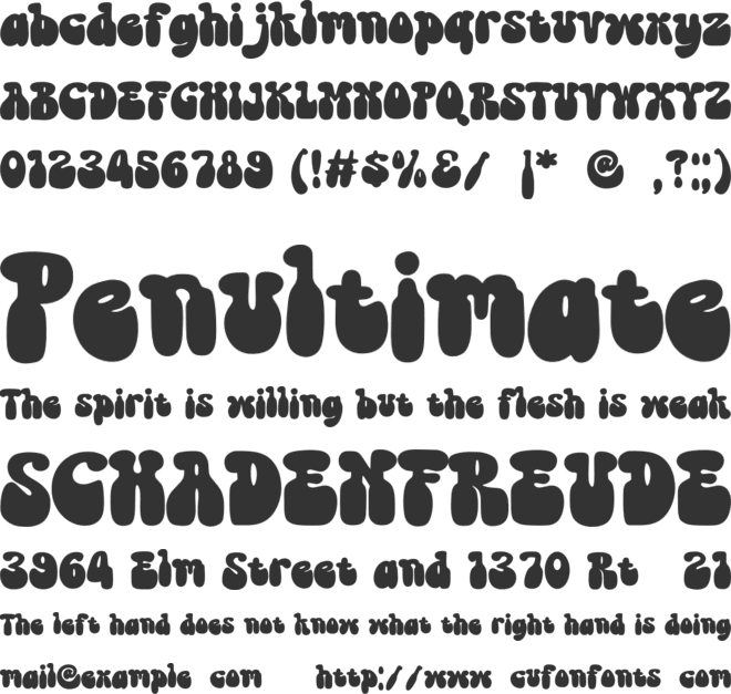 Lost Sagas font preview