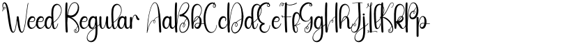 Weed Regular font