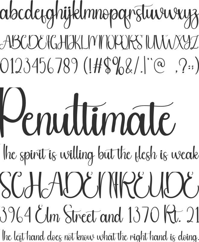 Hello Friday font preview
