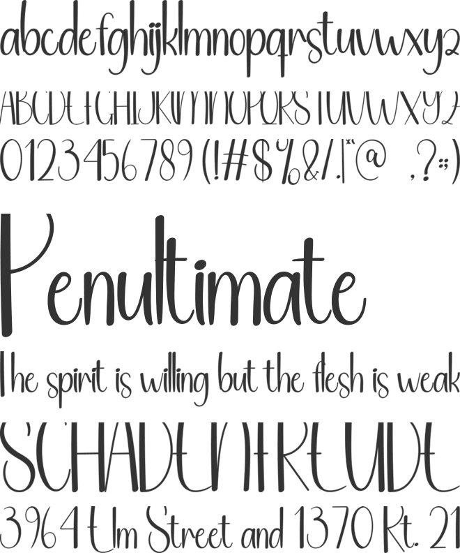 Front House font preview