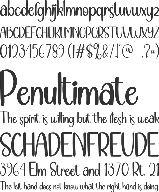 Sweet Sugar font preview