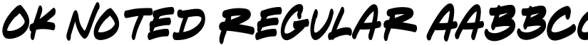 Ok Noted Regular font