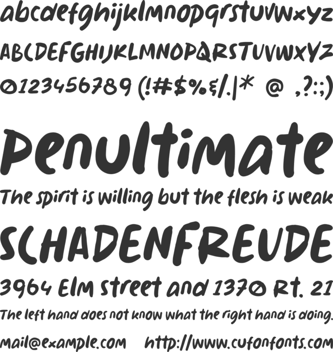 Rough Tagline font preview