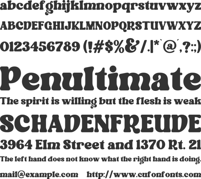 Bright Harmony font preview