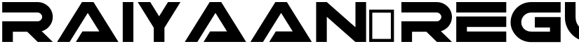 Raiyaan Regular font