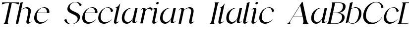 The Sectarian Italic font