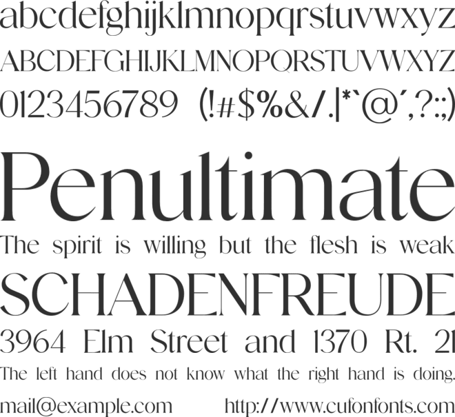 The Sectarian font preview