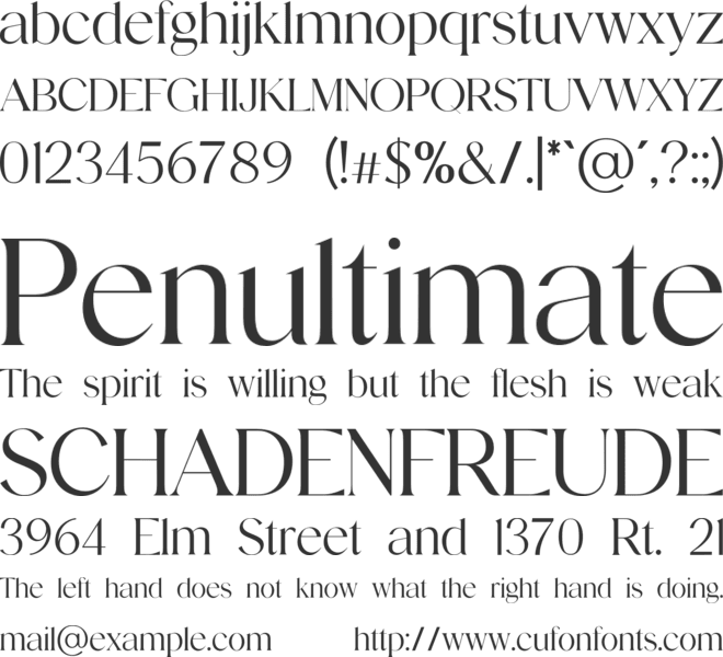 The Sectarian font preview
