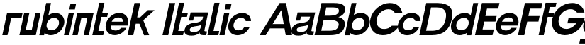 rubintek Italic font