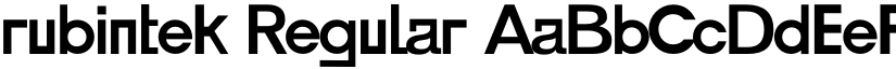 rubintek Regular font
