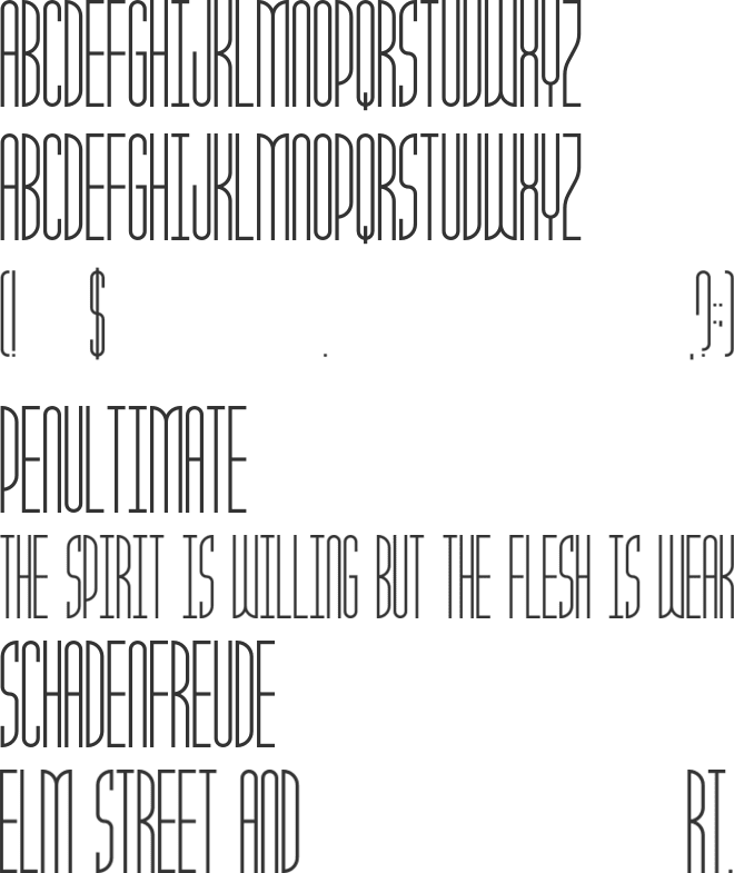 Pelham font preview
