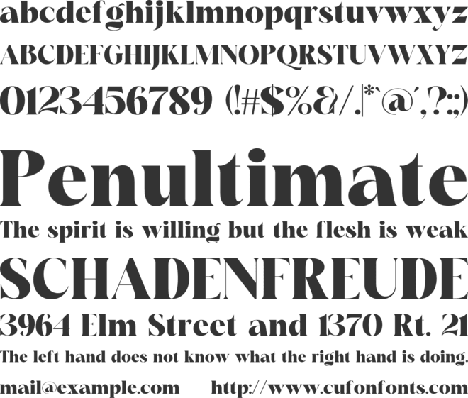 Mighe Huntera font preview