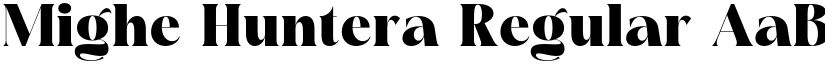 Mighe Huntera Regular font