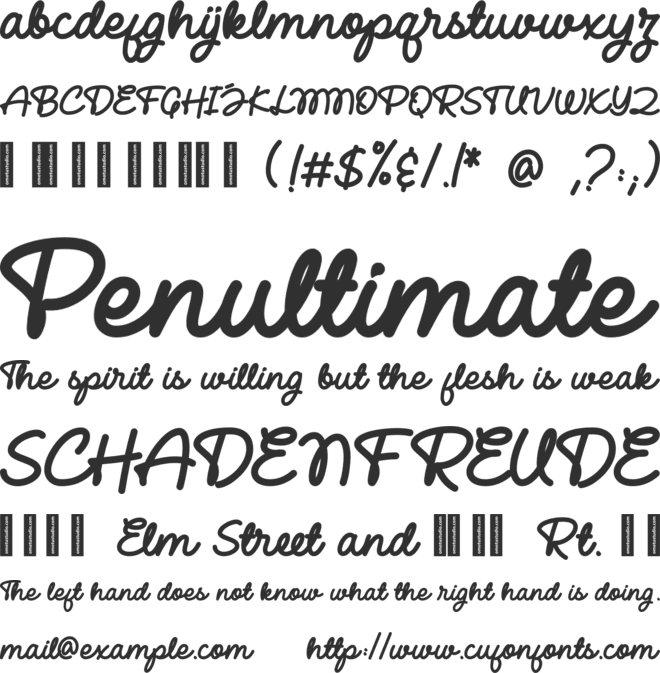 Milky Fruty font preview