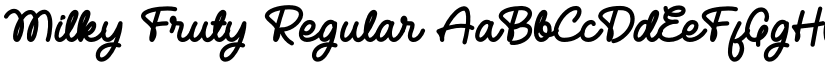 Milky Fruty Regular font