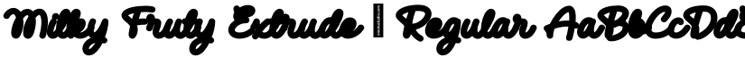 Milky Fruty Extrude 1 Regular font