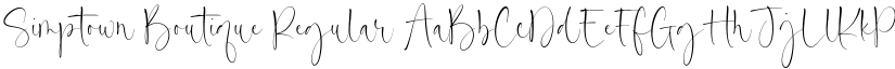 Simptown Boutique Regular font