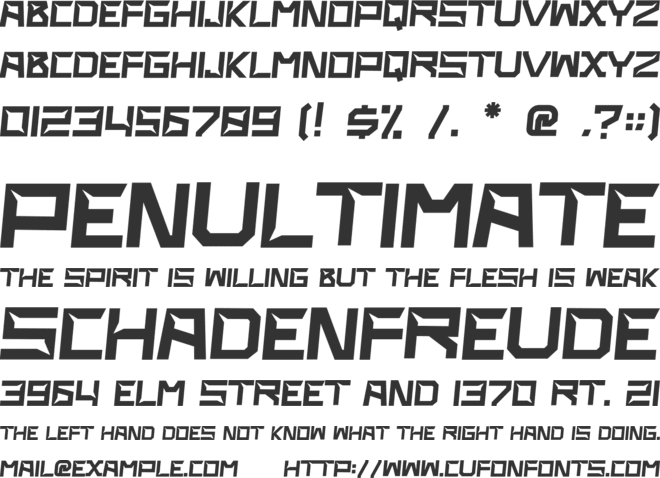 FUTURE GEISHA font preview