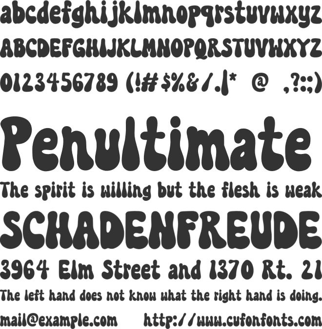 NIGHT KINDS font preview