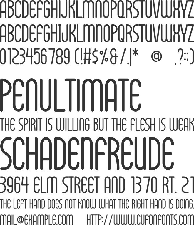 Monthena font preview