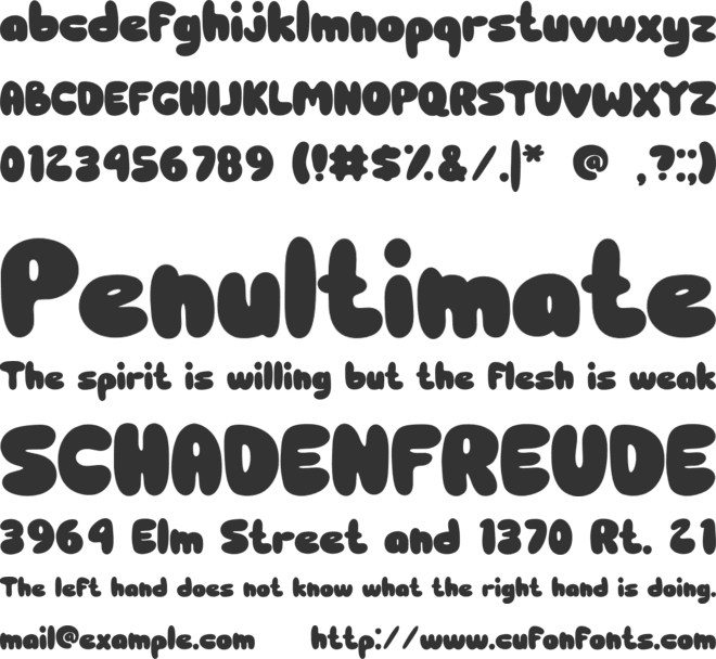 BUBLLES font preview