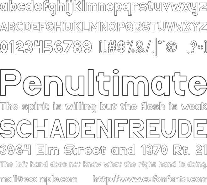 BetterOutline font preview