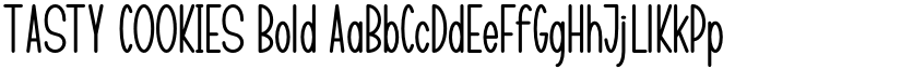 TASTY COOKIES Bold font