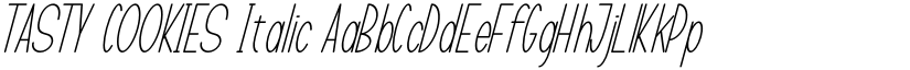 TASTY COOKIES Italic font