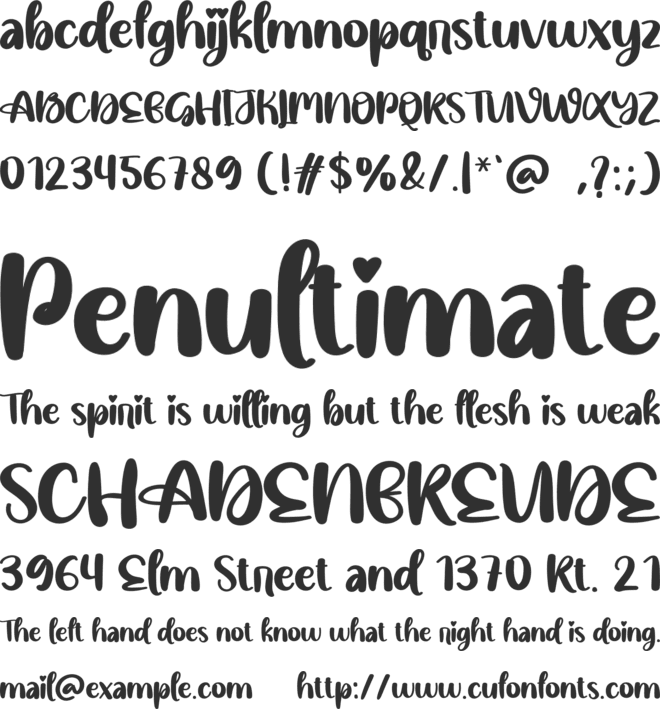 Simple House font preview