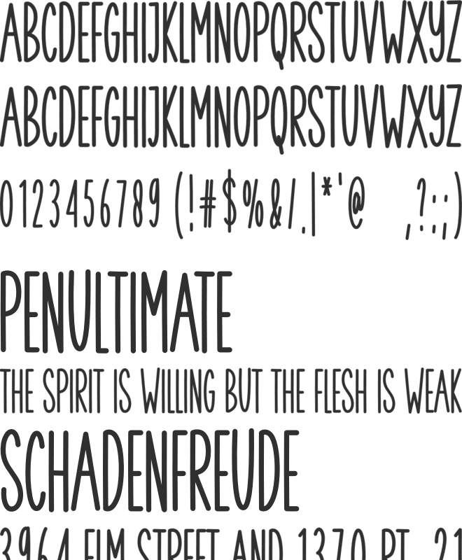 Simple Beach font preview