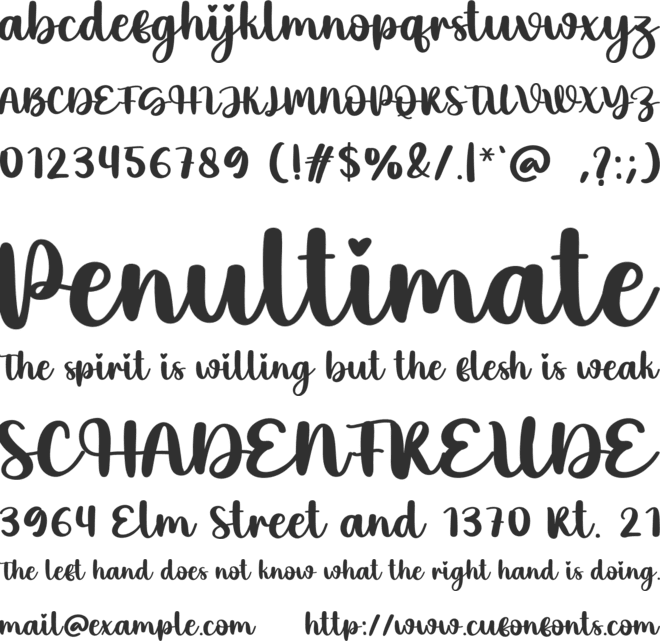 Hey Coffee font preview