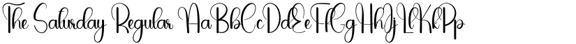 The Saturday Regular font