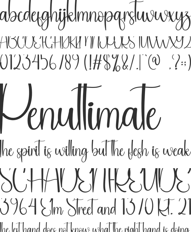 Story Valentine font preview