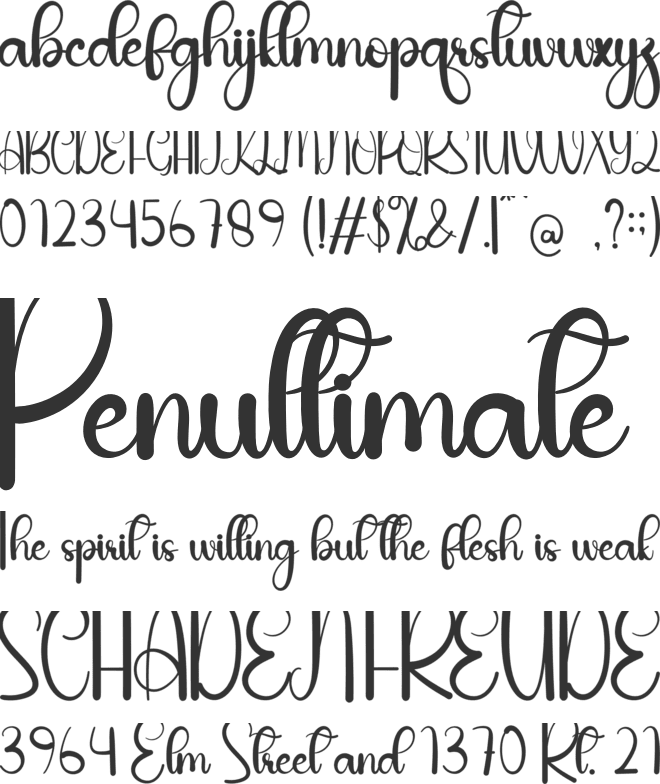 Design Boho font preview