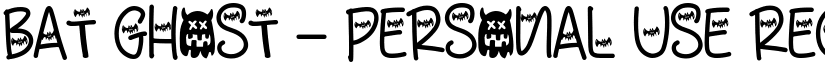 Bat Ghost - Personal Use font download