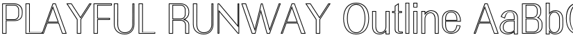 PLAYFUL RUNWAY Outline font