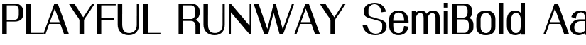 PLAYFUL RUNWAY SemiBold font