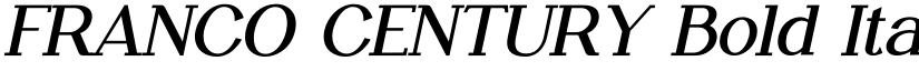 FRANCO CENTURY Bold Italic font