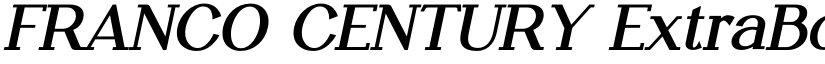 FRANCO CENTURY ExtraBold Italic font