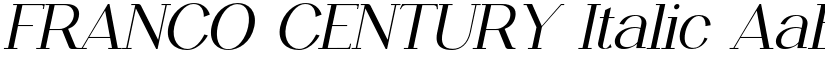 FRANCO CENTURY Italic font