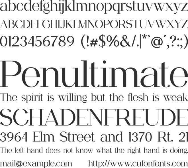 FRANCO CENTURY font preview