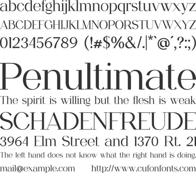 FRANCO CENTURY font preview