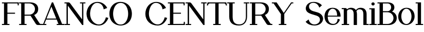 FRANCO CENTURY SemiBold font