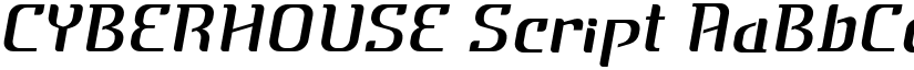 CYBERHOUSE font download